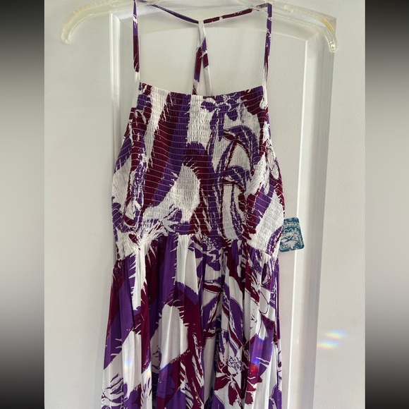 NWT Free People maxi dress purple white size M - Picture 13 of 14